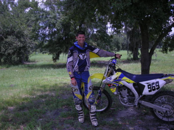 Paul Eurez and his motocross bike.